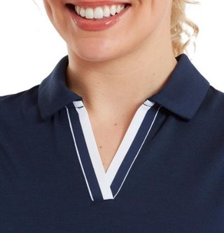 FootJoy Pleated vestido de mujer, azul marino/blanco