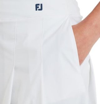 FootJoy Pleated falda pantalón de mujer, blanco/marino
