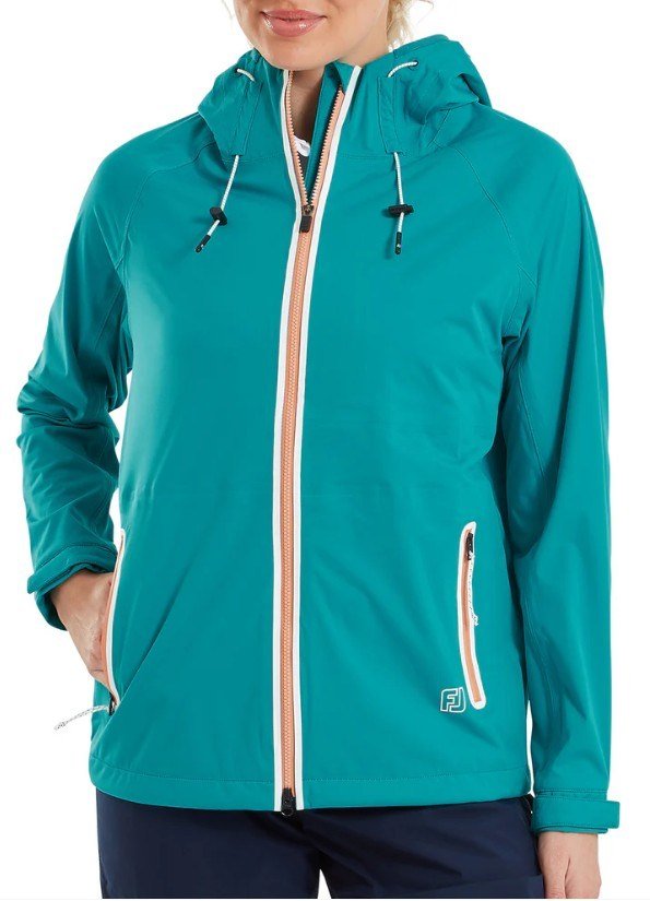 FootJoy HydroKnit chaqueta de mujer, azul/blanco/desert peach