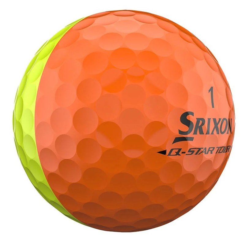 Srixon Q-Star Tour Divide pelotas de golf, amarillo/naranja