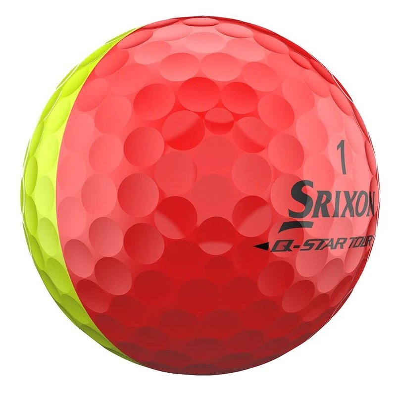 Srixon Q-Star Tour Divide pelotas de golf, amarillo/rojo