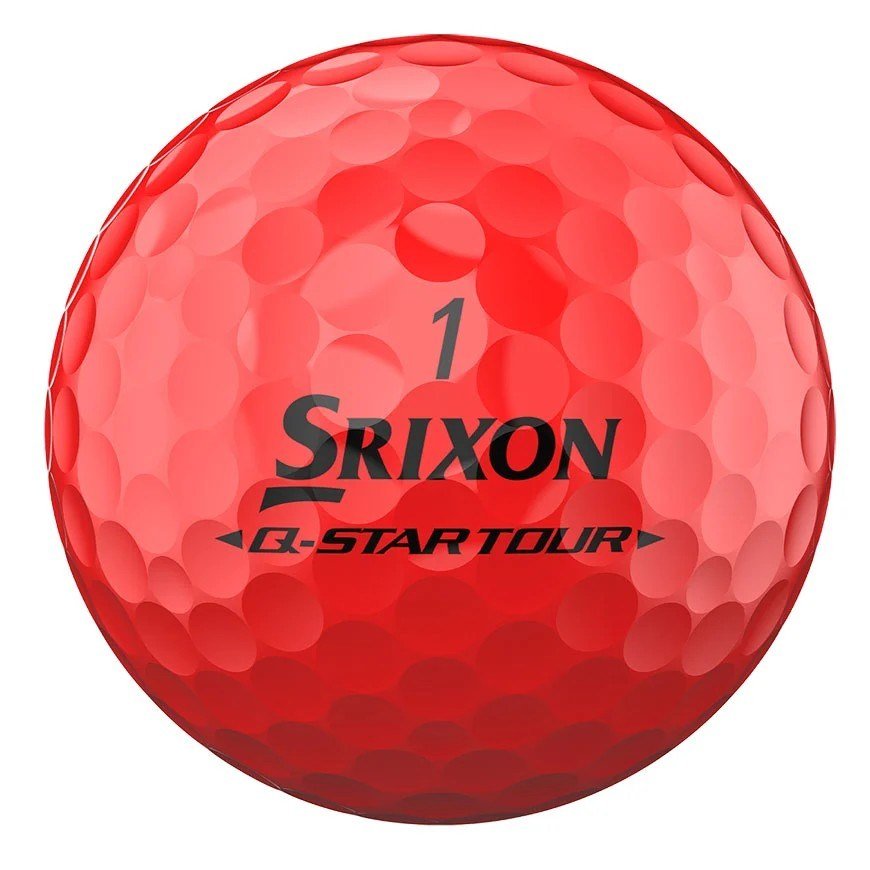 Srixon Q-Star Tour Divide pelotas de golf, amarillo/rojo
