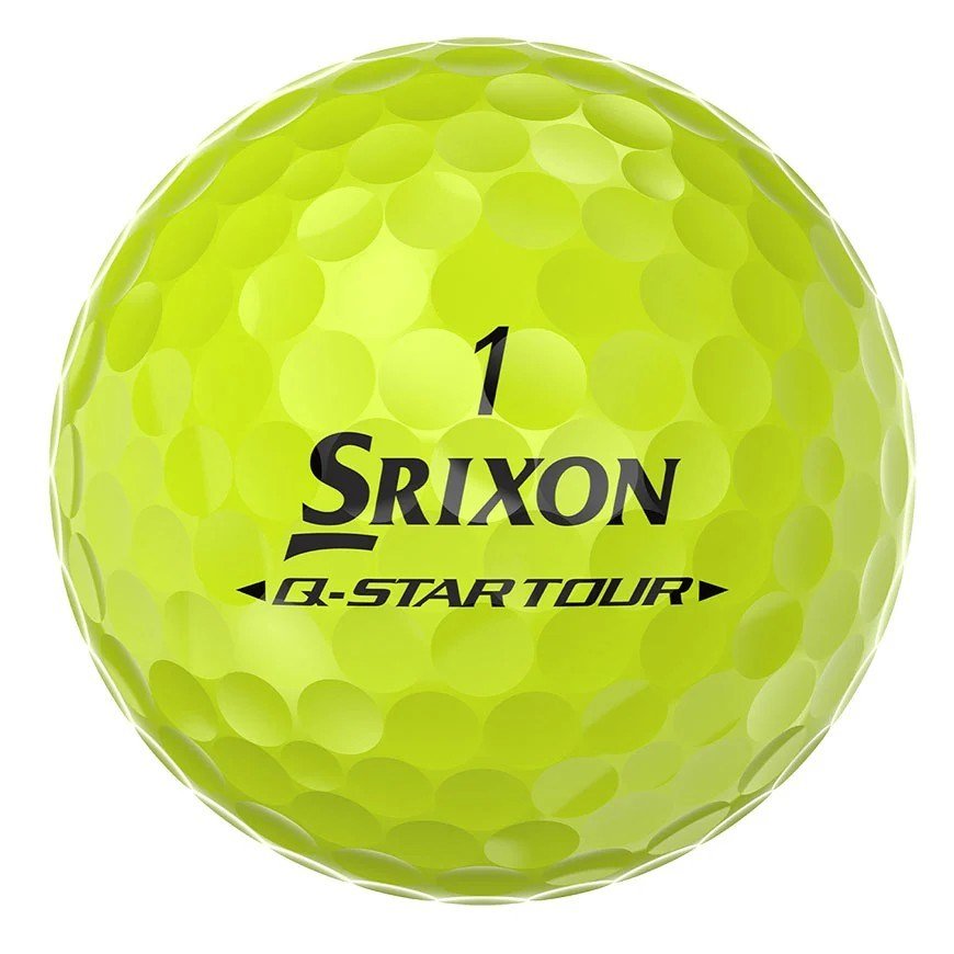 Srixon Q-Star Tour Divide pelotas de golf, amarillo/rojo