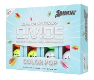 Srixon Q-Star Tour Divide 6 Multi pelotas de golf, mix de colores