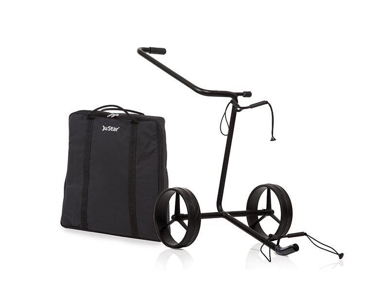 JuStar Black carrito manual de 2 ruedas, negro mate