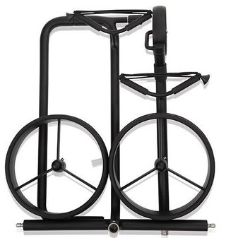 JuStar Black carrito manual de 3 ruedas, negro mate