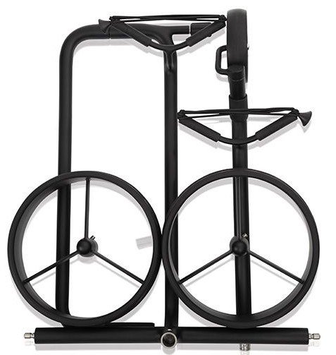 JuStar Black carrito manual de 3 ruedas, negro mate