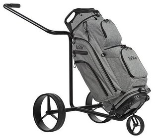 JuStar Black carrito manual de 3 ruedas, negro mate