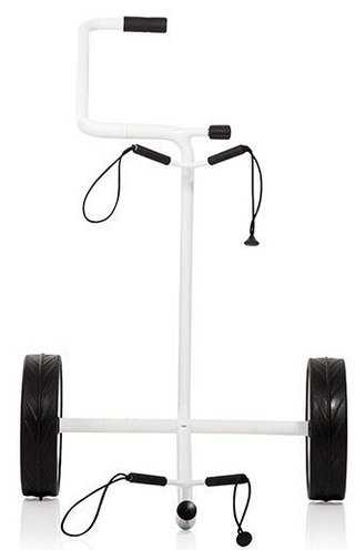 JuStar White carrito manual de 2 ruedas, blanco brillante