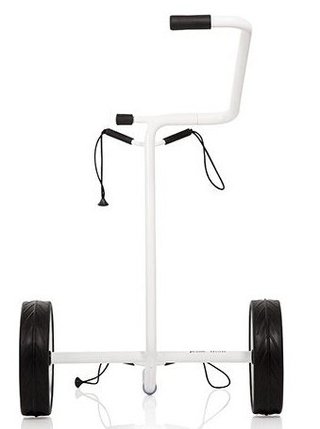 JuStar White carrito manual de 2 ruedas, blanco brillante