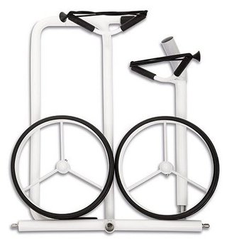 JuStar White carrito manual de 2 ruedas, blanco brillante