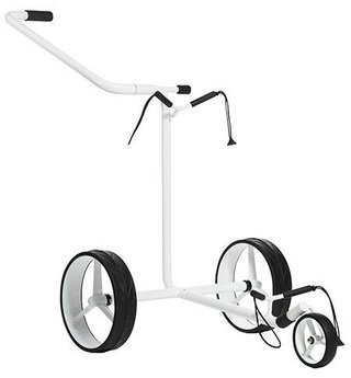 JuStar White carrito manual de 3 ruedas, blanco brillante