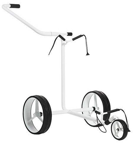JuStar White carrito manual de 3 ruedas, blanco brillante