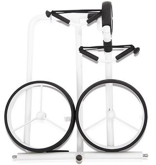 JuStar White carrito manual de 3 ruedas, blanco brillante