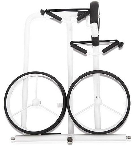 JuStar White carrito manual de 3 ruedas, blanco brillante