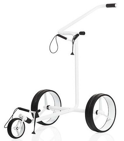 JuStar White carrito manual de 3 ruedas, blanco brillante