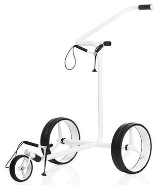 JuStar White carrito manual de 3 ruedas, blanco brillante