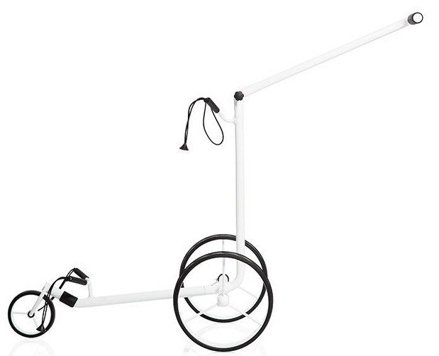 JuStar White carrito manual de 3 ruedas, blanco brillante