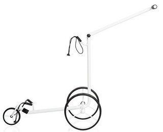 JuStar White carrito manual de 3 ruedas, blanco brillante