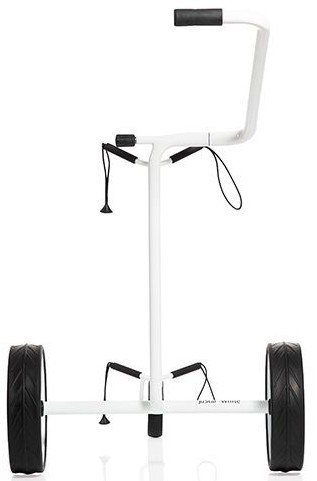 JuStar White carrito manual de 3 ruedas, blanco brillante