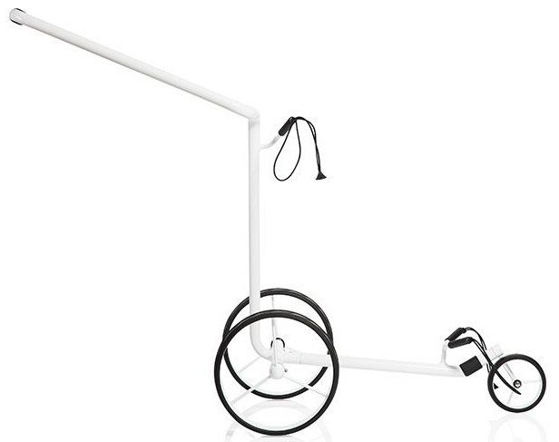 JuStar White carrito manual de 3 ruedas, blanco brillante