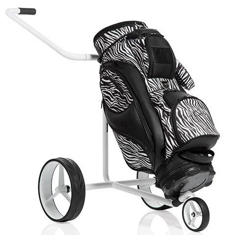 JuStar White carrito manual de 3 ruedas, blanco brillante