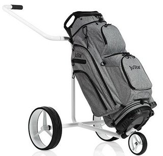 JuStar White carrito manual de 3 ruedas, blanco brillante