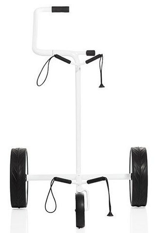 JuStar White carrito manual de 3 ruedas, blanco brillante