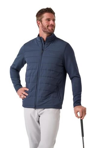 Travis Mathew Point of Sail Full-Zip chaqueta de hombre, mood indigo