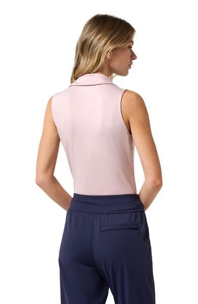 Travis Mathew Skyloft Light Sleeveless polo de mujer, heather violet ice