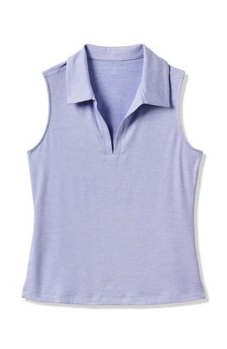 Travis Mathew Skyloft Light Sleeveless polo de mujer, heather soft blue