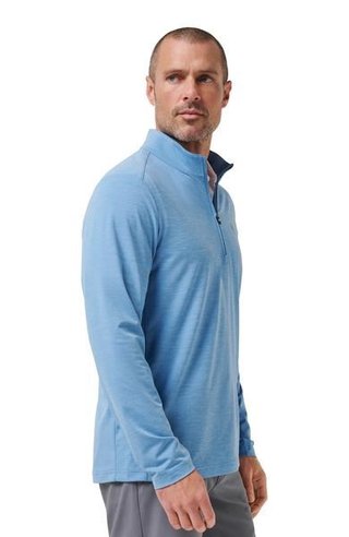 Travis Mathew Heater Pro 1/4Zip sudadera de hombre, pacific coast