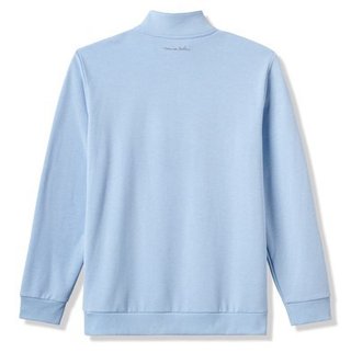 Travis Mathew Cloud Quarter Zip 2.0 pullover de hombre, heather powder blue