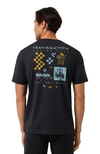 Travis Mathew Beverage Cart Tee camiseta de hombre, negra