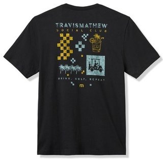 Travis Mathew Beverage Cart Tee camiseta de hombre, negra
