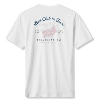 Travis Mathew Founding Member Tee camiseta de hombre, blanca