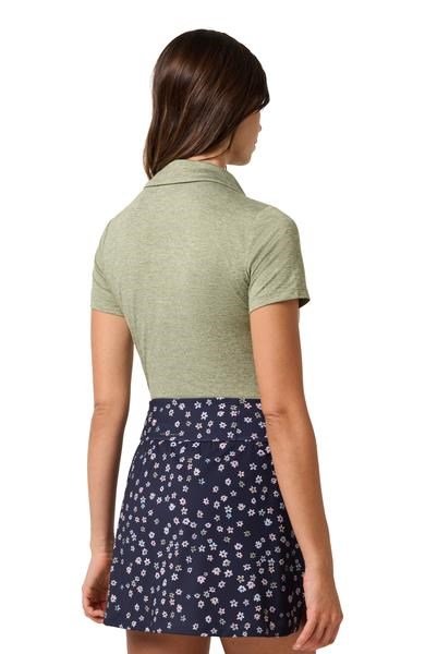 Travis Mathew Skyloft Light polo de mujer, heather oil green