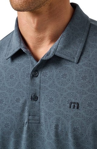 Travis Mathew Free Passage polo de hombre, bering sea