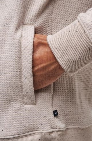 Travis Mathew Cloud Wafle sudadera de hombre, oxford tan