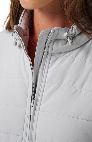 Travis Mathew Skyloft Soft Espresso Martini chaqueta de mujer, heather light grey