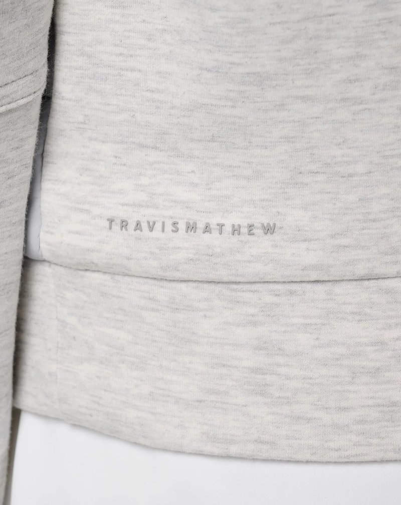 Travis Mathew Skyloft Soft Espresso Martini chaqueta de mujer, heather light grey
