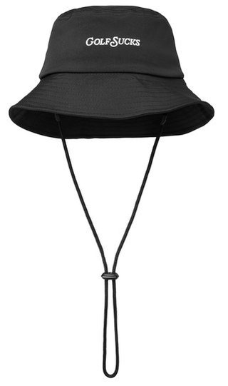 Travis Mathew Golf Sucks sombrero de cubo, negro