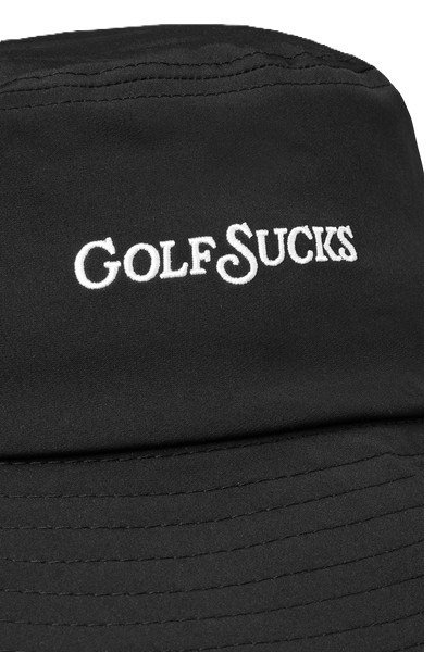 Travis Mathew Golf Sucks sombrero de cubo, negro