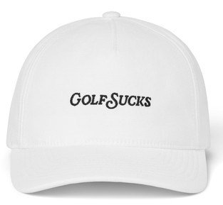 Travis Mathew Golf Sucks gorra de hombre, blanca