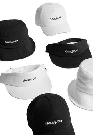 Travis Mathew Golf Sucks gorra de hombre, negra