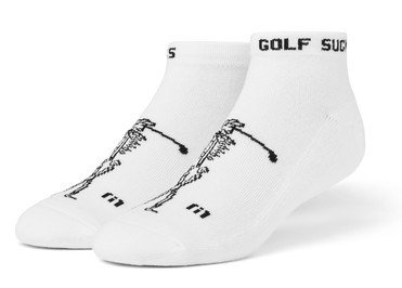 Travis Mathew Golf Sucks Ankle calcetines de golf, blanco