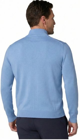 Callaway 1/4 Zip Mock suéter de hombre, vista blue