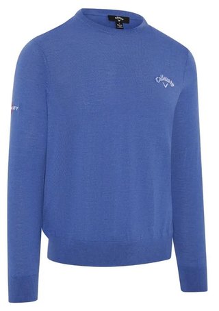 Callaway Crew Neck Merino Mix suéter de hombre, light magnetic blue heather