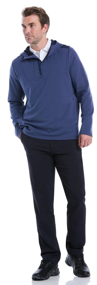 Callaway Soft Touch 1/4 Zip Premium sudadera de hombre, heather peacoat