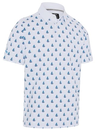 Callaway Sailboat Sunset Geo Print polo de hombre, bright white